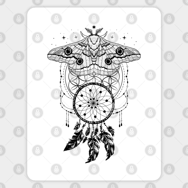 Emperor Moth | Dreamcatcher Sticker by CelestialStudio